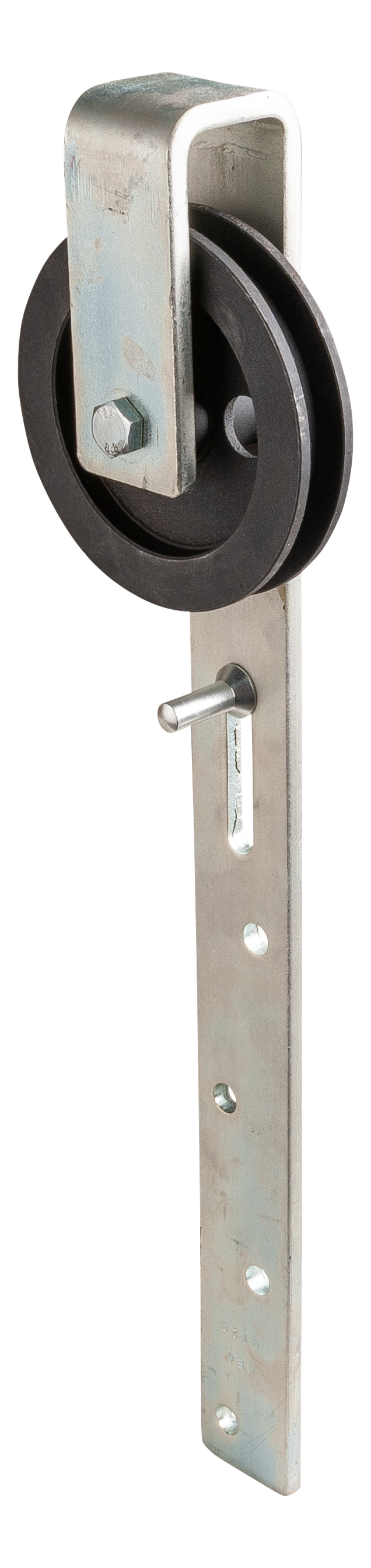 Roulette sur chape pour porte coulissante avec étrier
