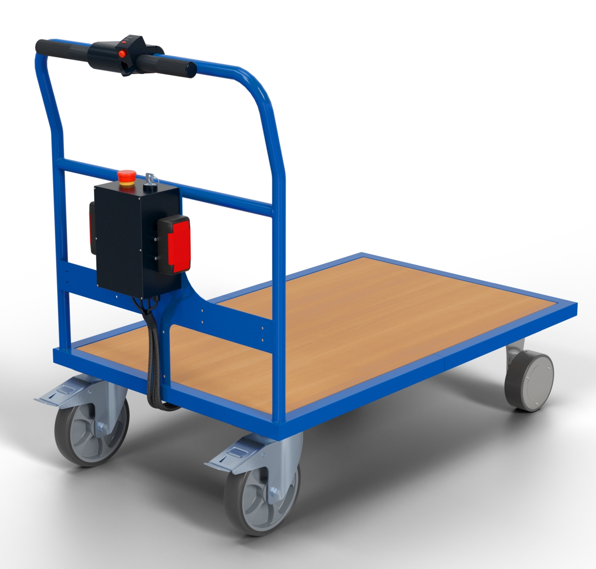 Chariot avec poignée de guidage