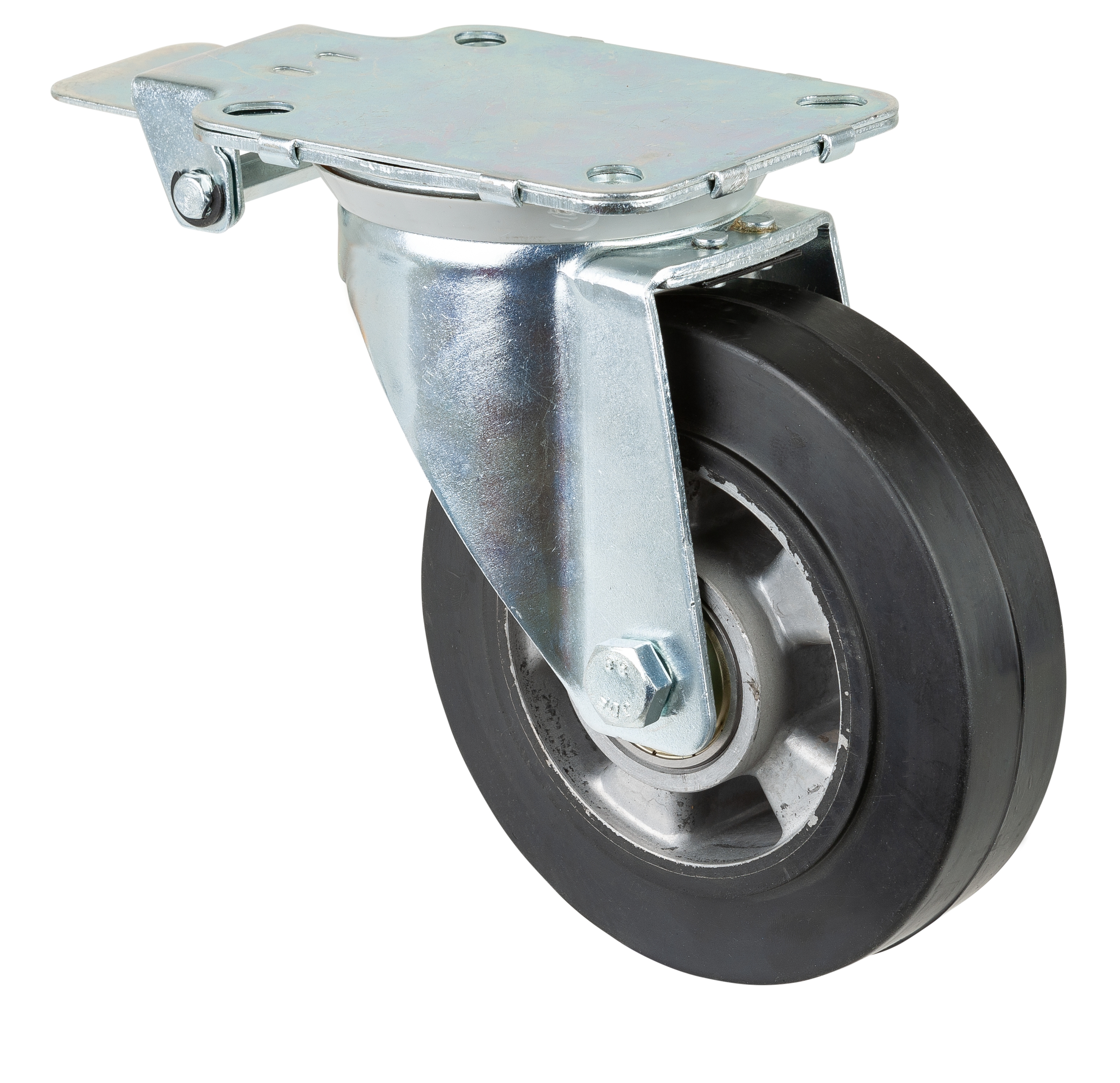 Roulette pivotante avec blocage central