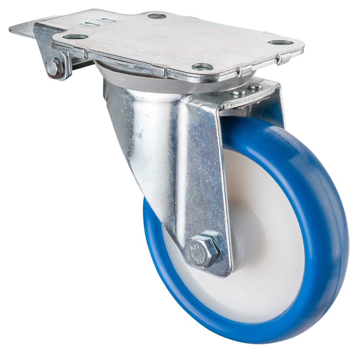 Roulette pivotante avec blocage central