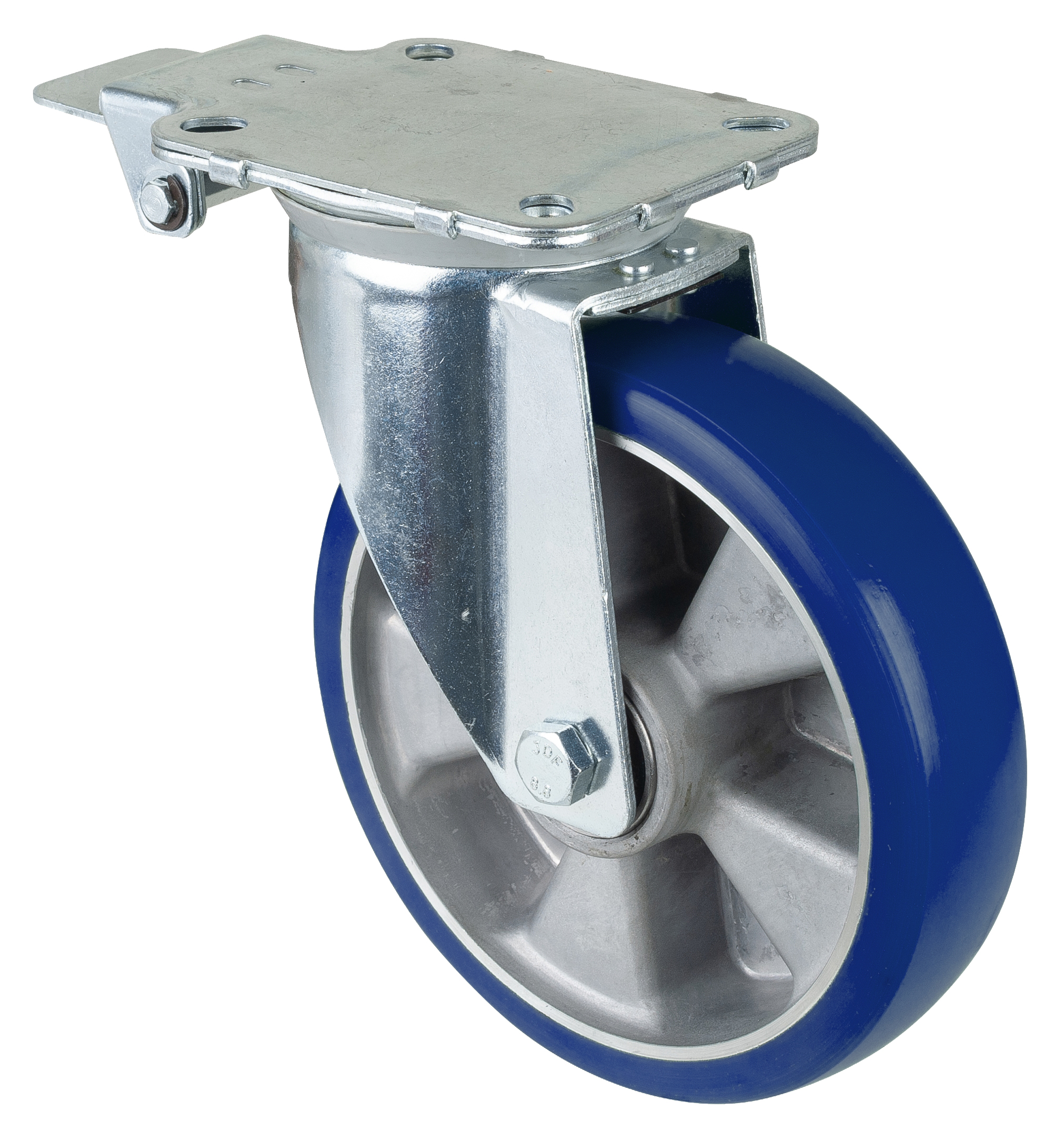 Roulette pivotante avec blocage central