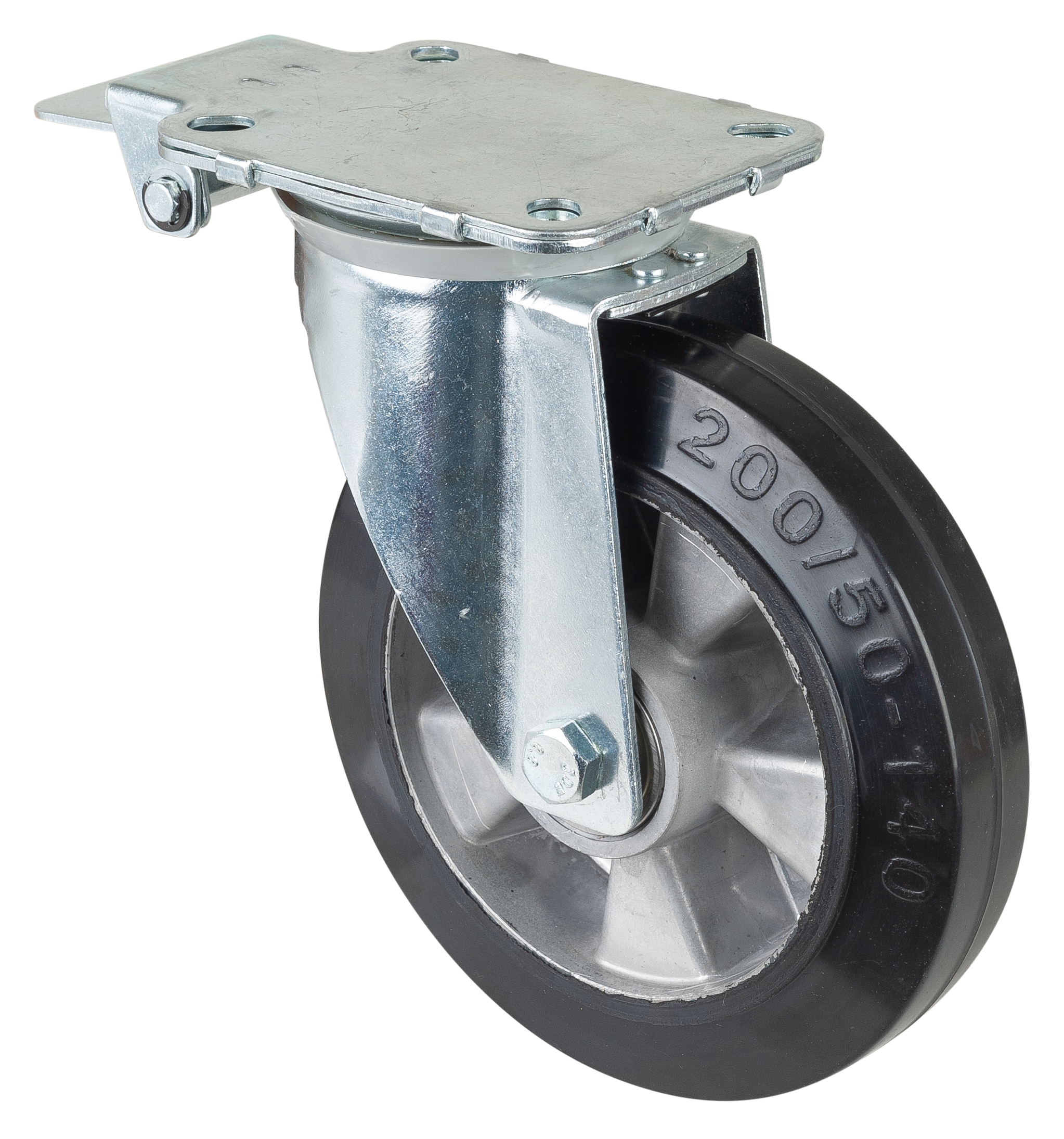 Roulette pivotante avec blocage central