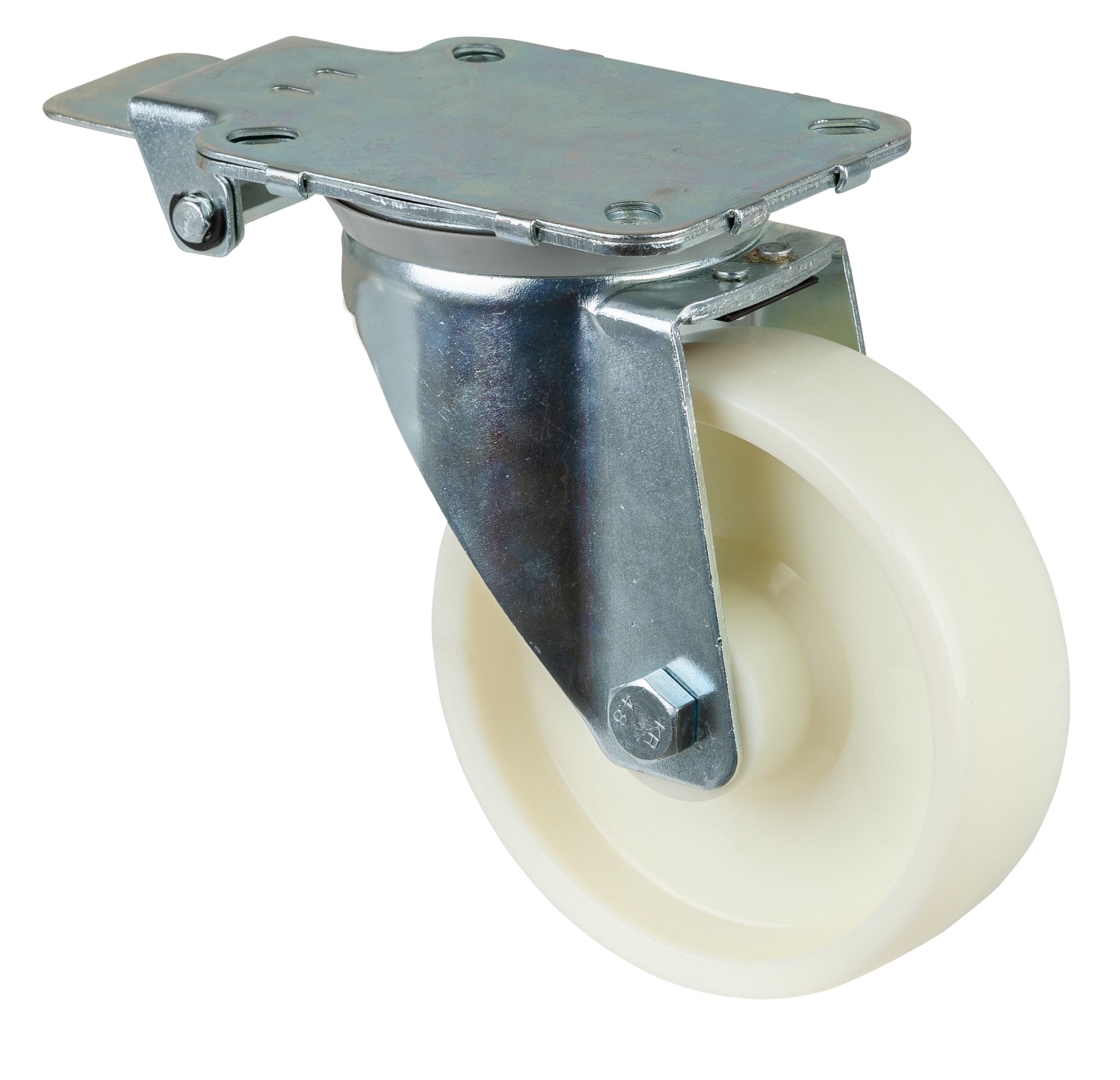 Roulette pivotante avec blocage central