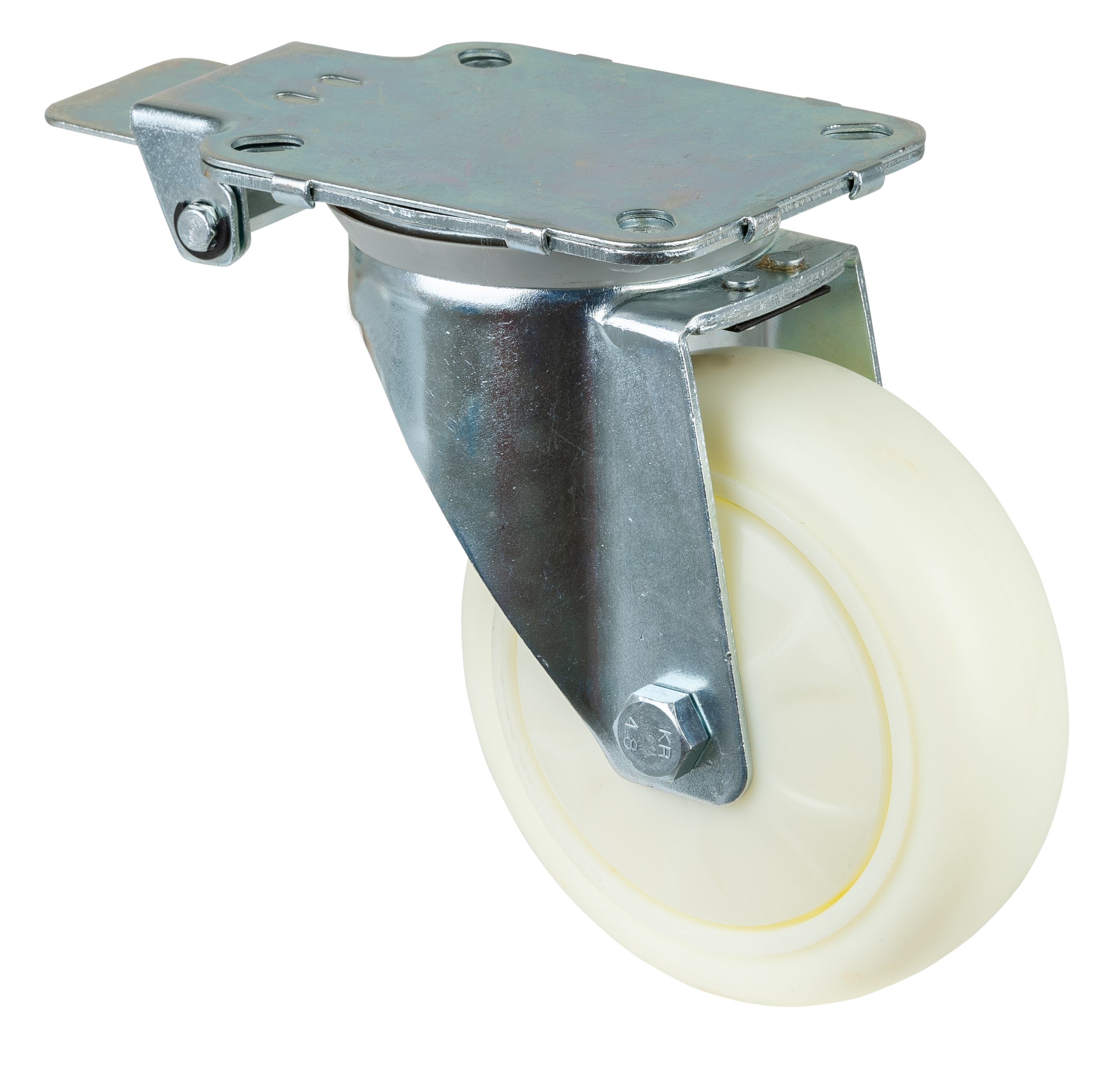 Roulette pivotante avec blocage central