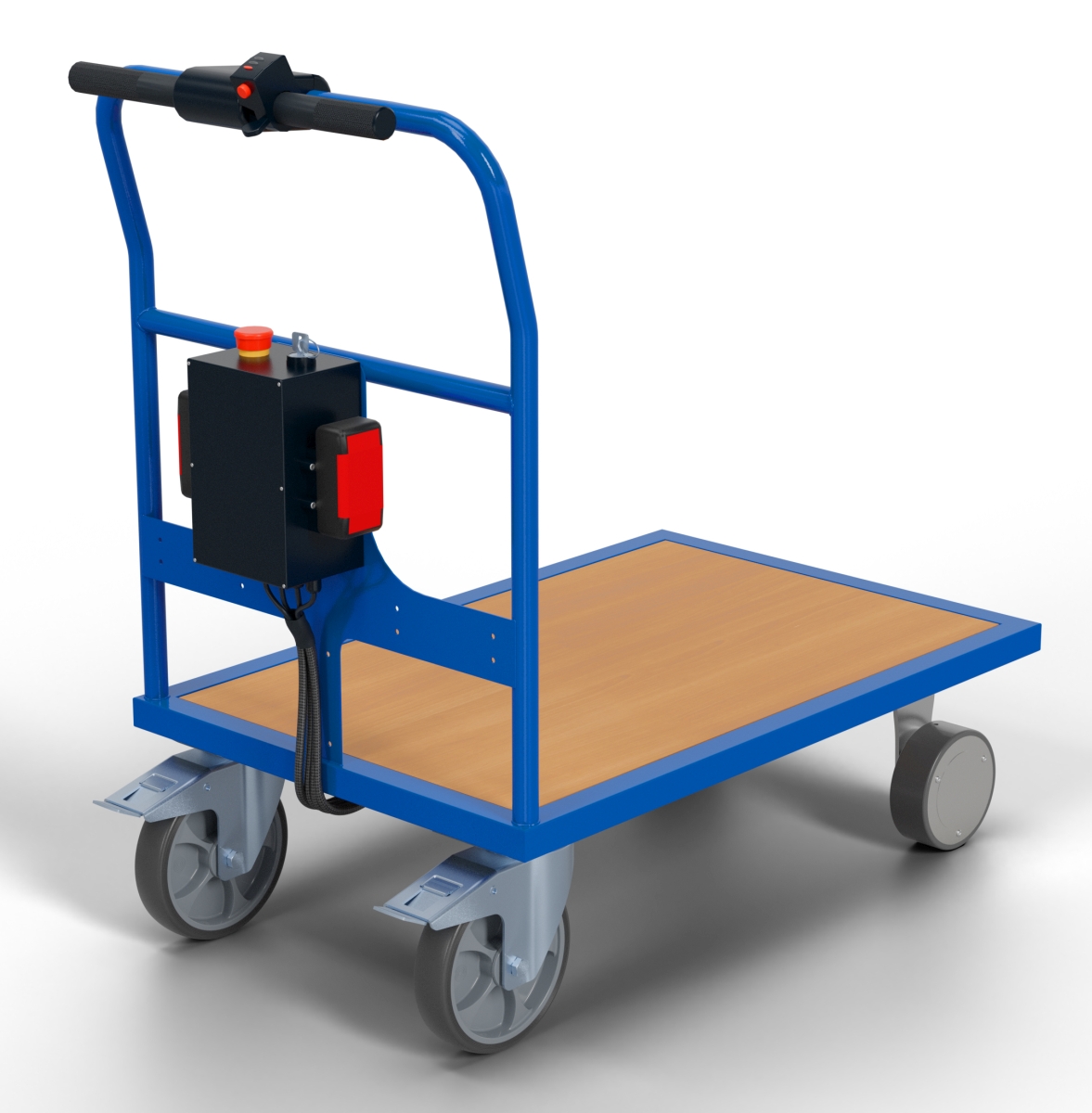 Chariot avec poignée de guidage