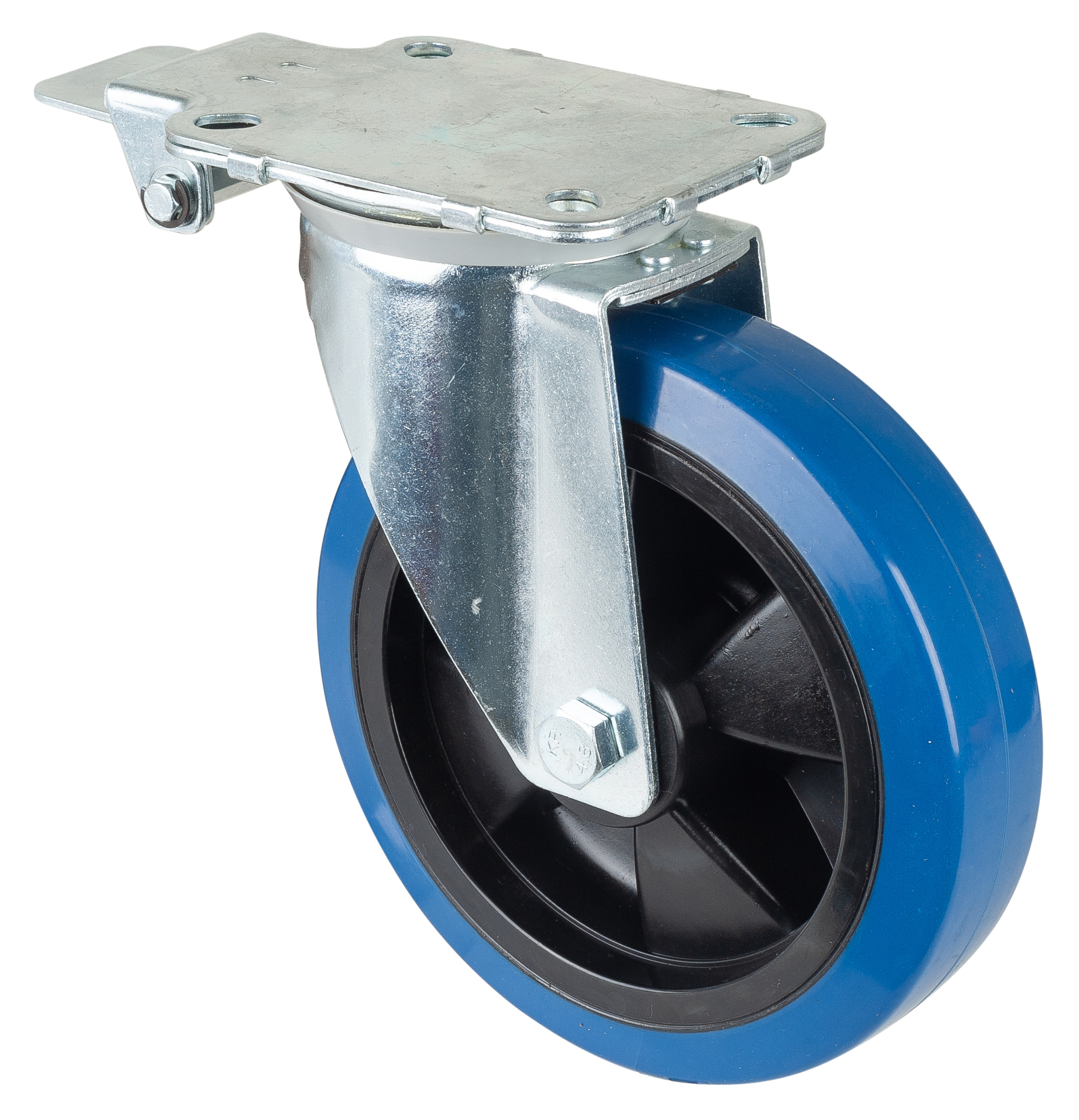 Roulette pivotante avec blocage central