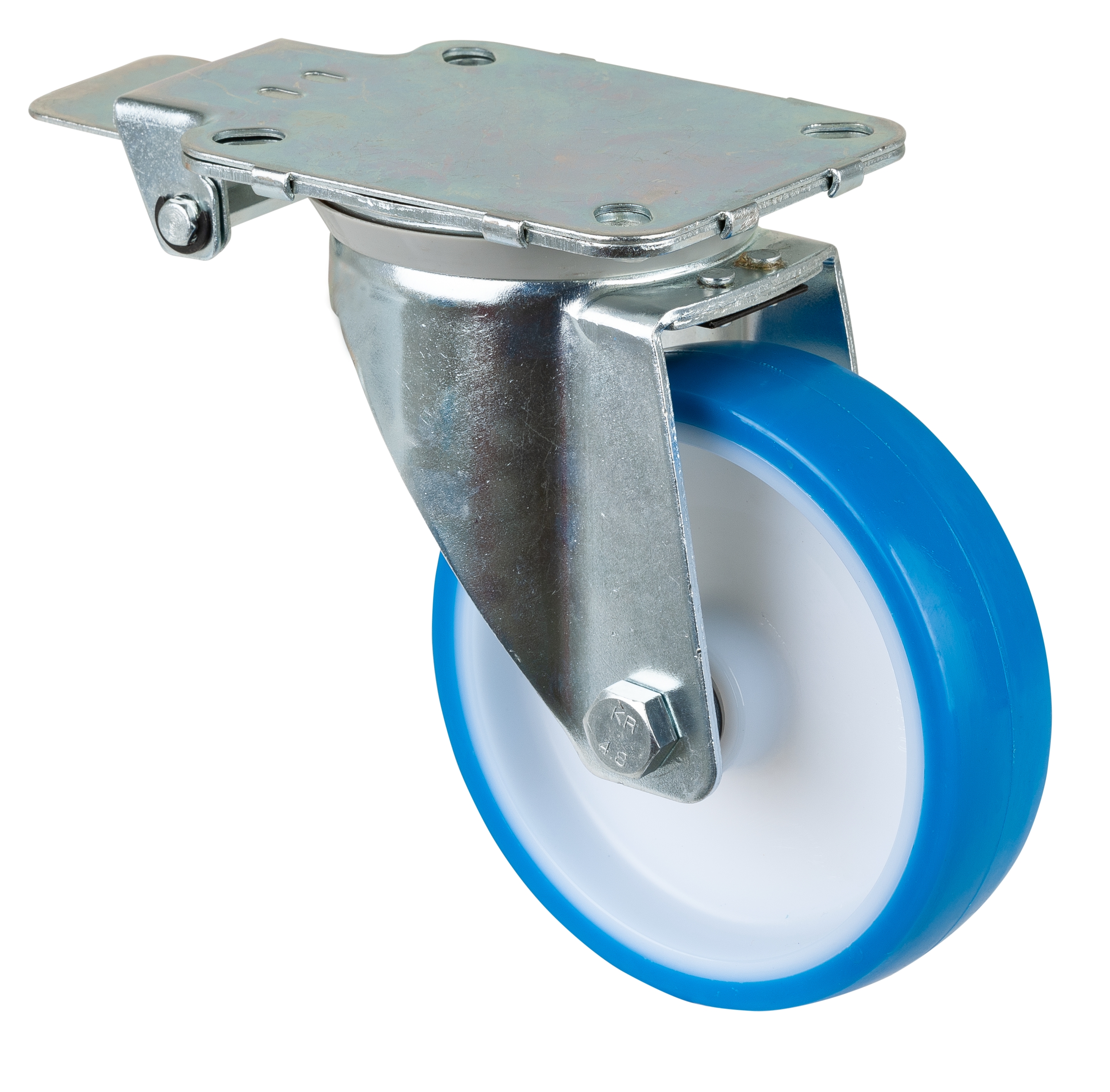 Roulette pivotante avec blocage central