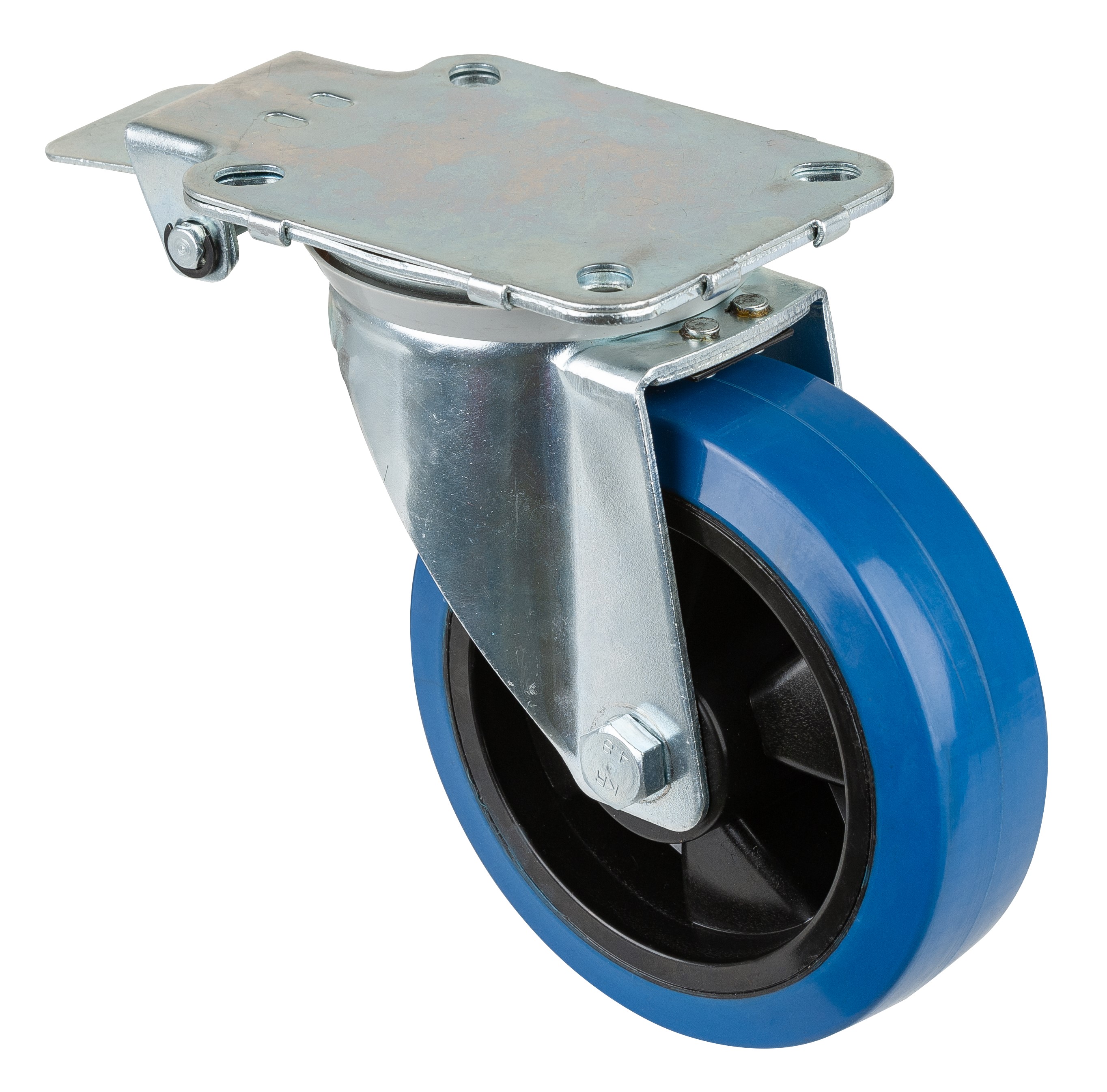 Roulette pivotante avec blocage central