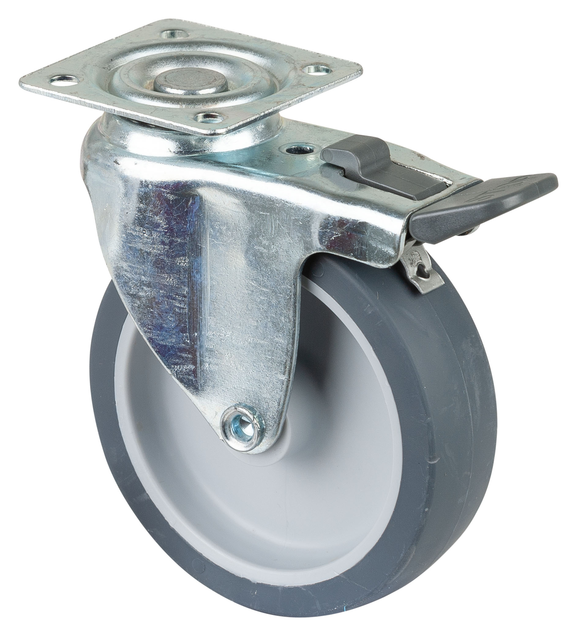 Roulette pivotante à frein