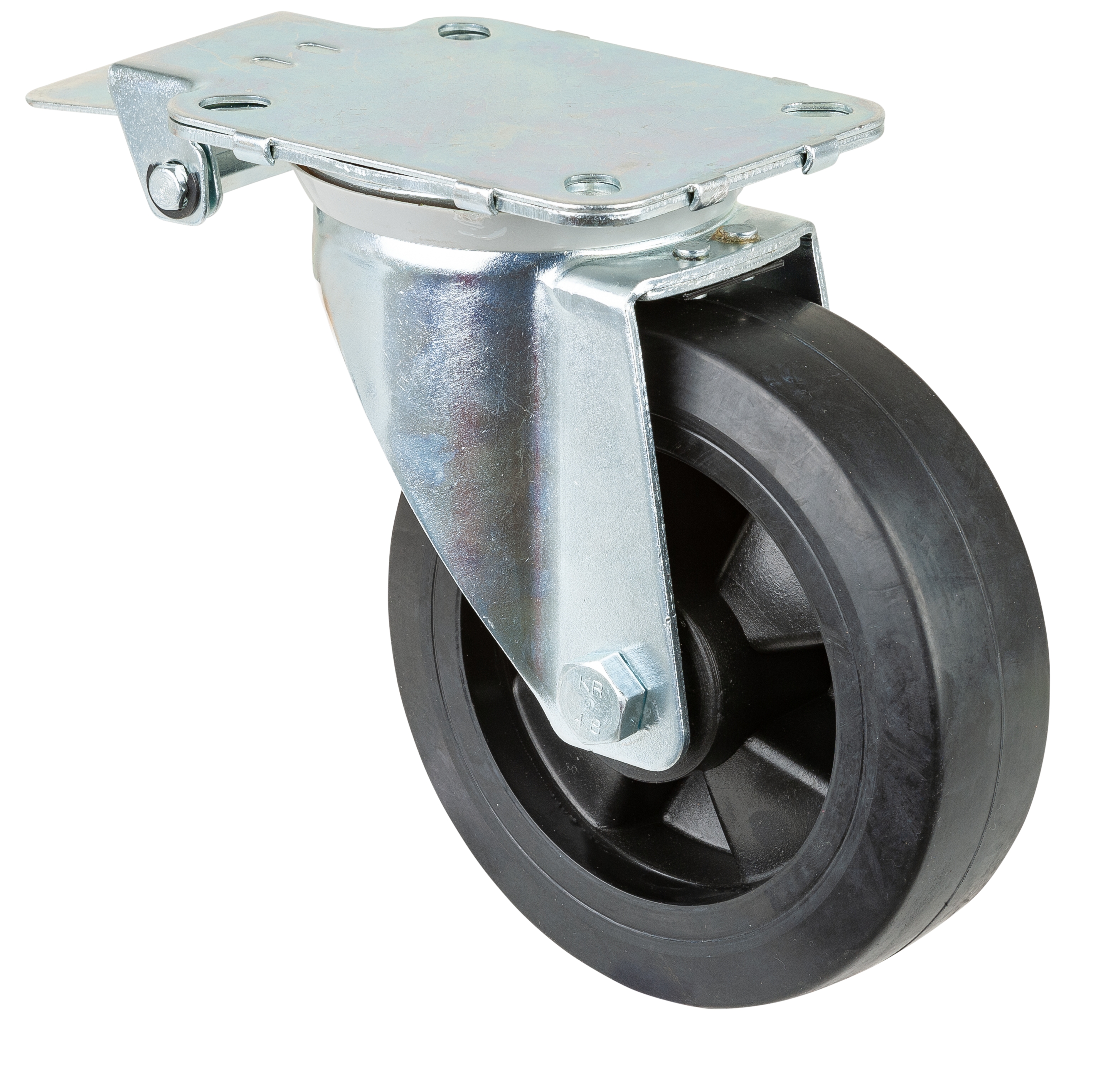 Roulette pivotante avec blocage central