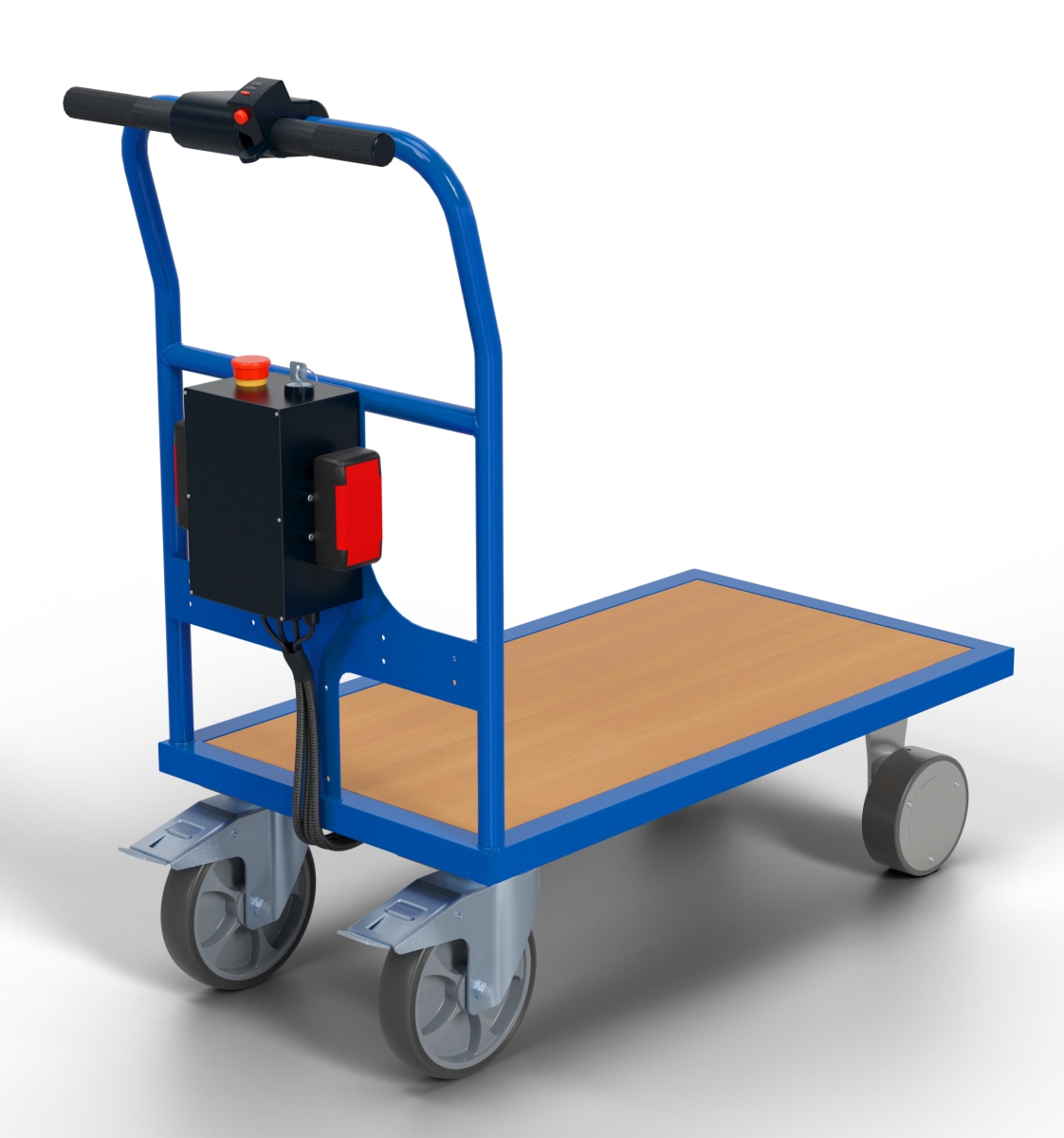 Chariot avec poignée de guidage