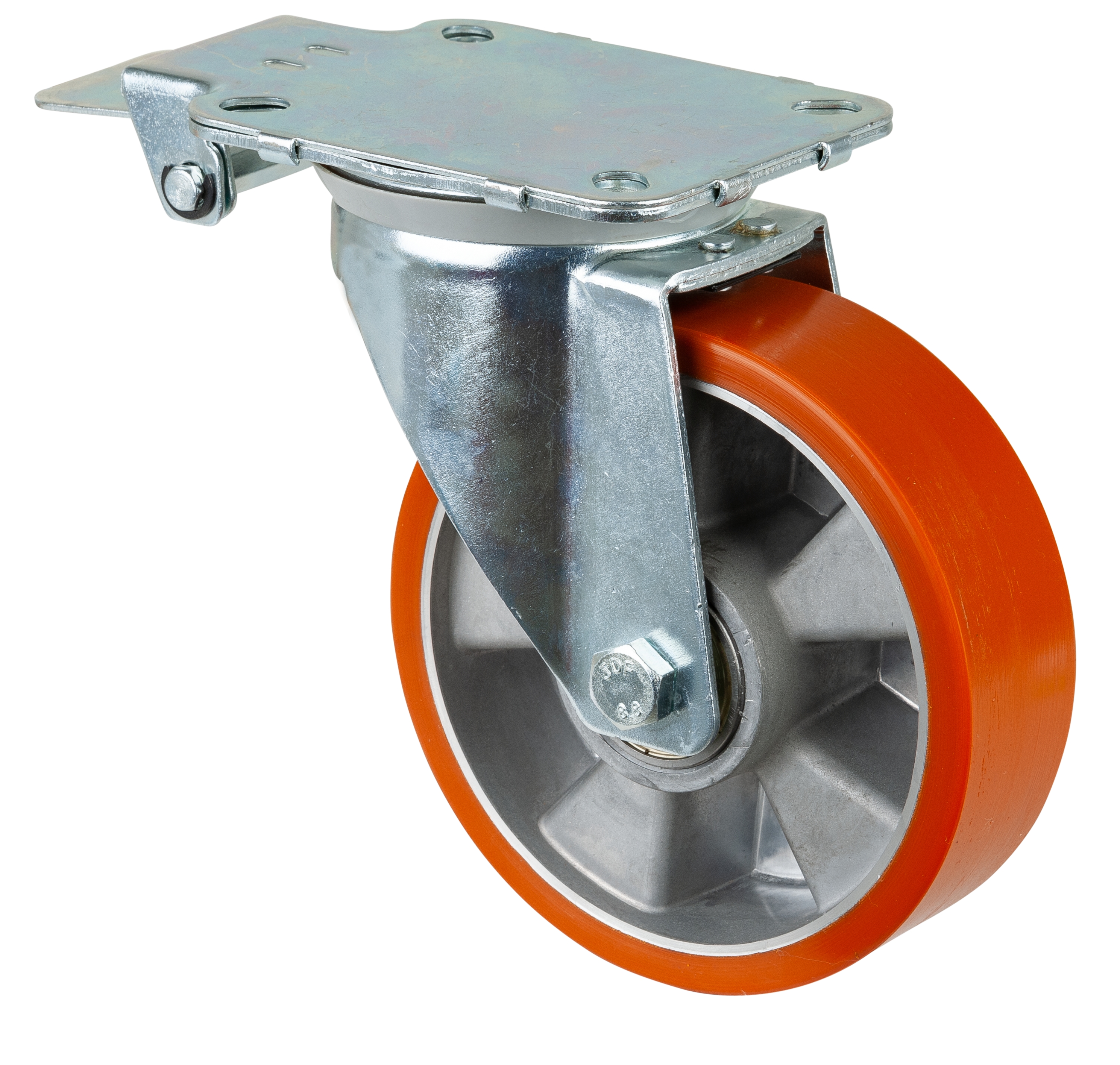 Roulette pivotante avec blocage central