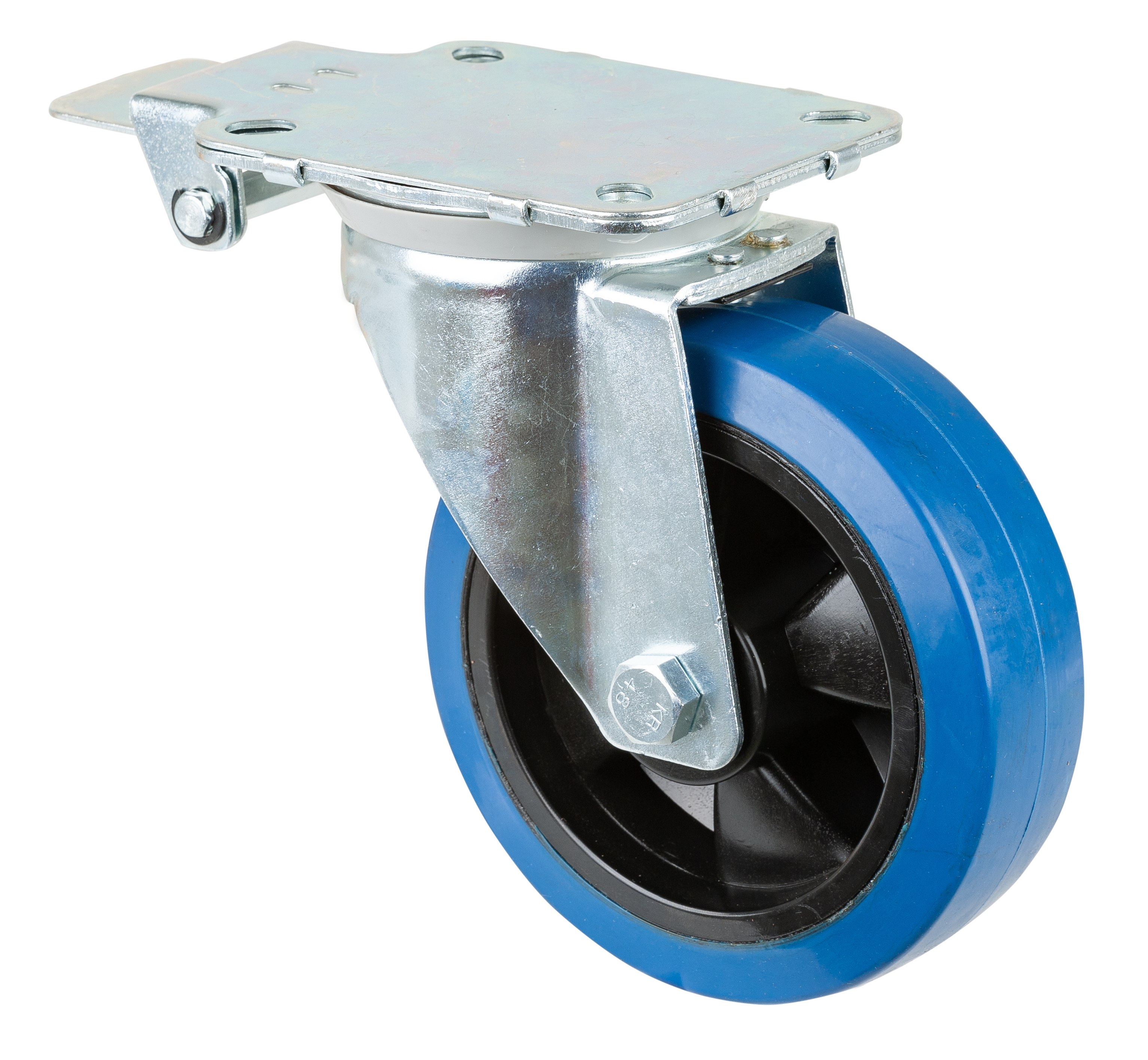 Roulette pivotante avec blocage central