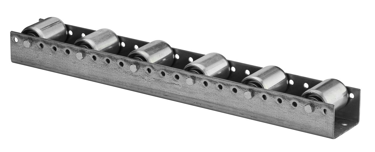 Rails à rouleaux pour palettes