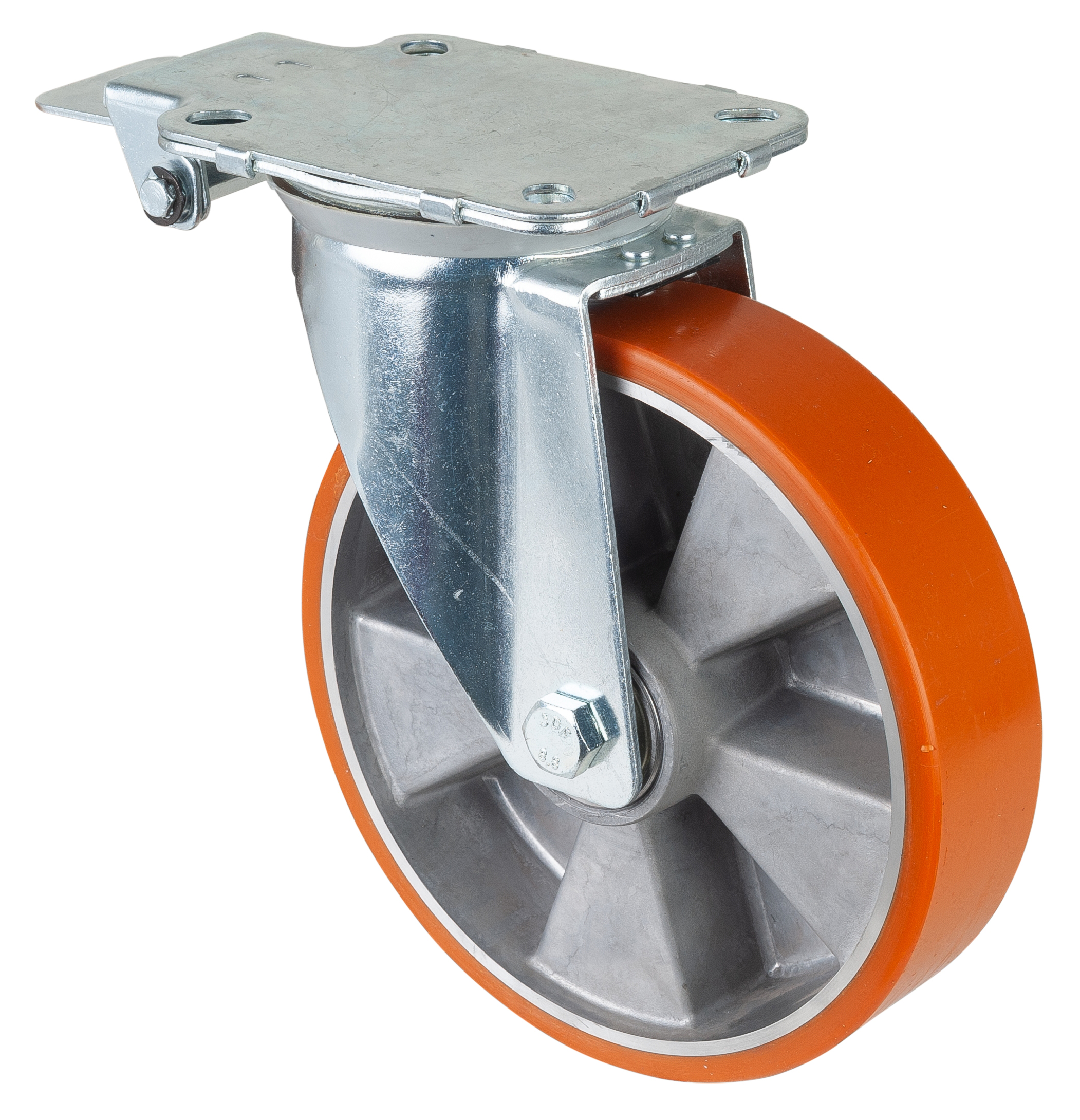 Roulette pivotante avec blocage central