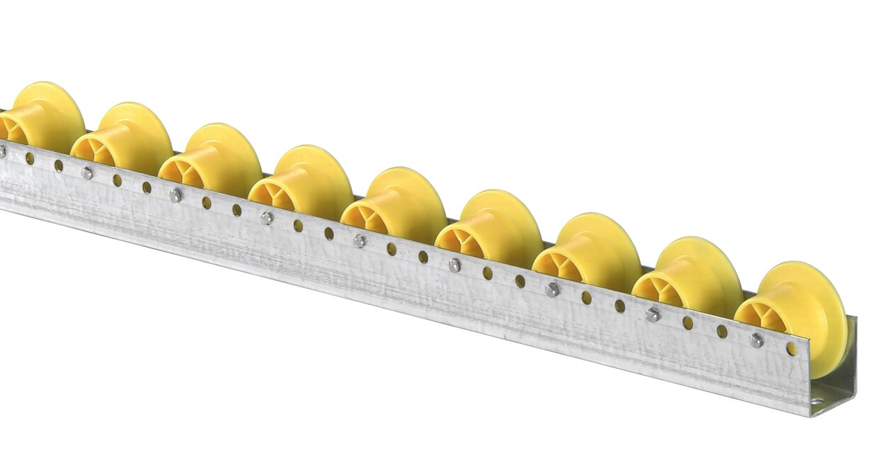 Rails à galets avec joue, diamètre 30/44 mm