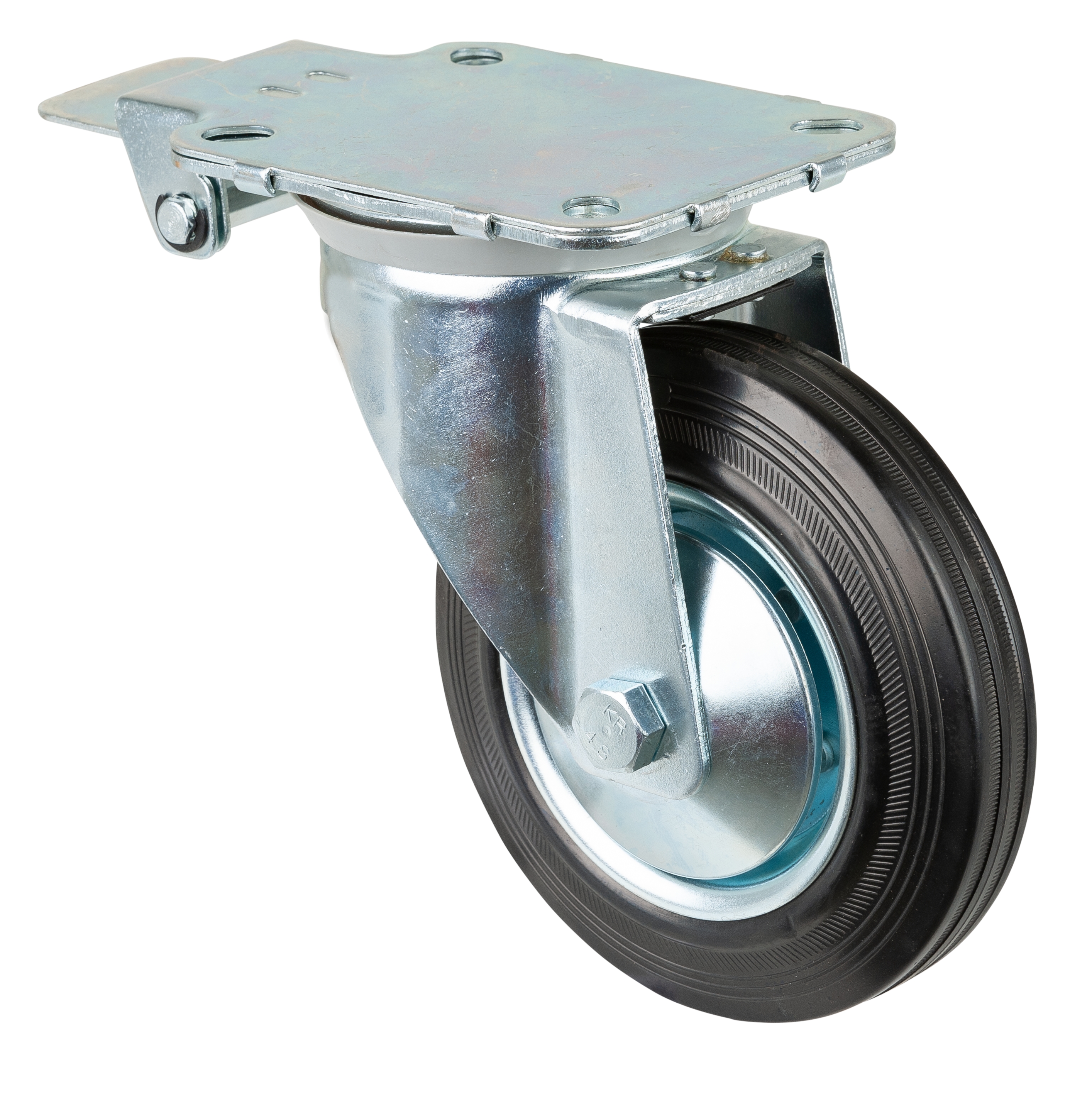 Roulette pivotante avec blocage central