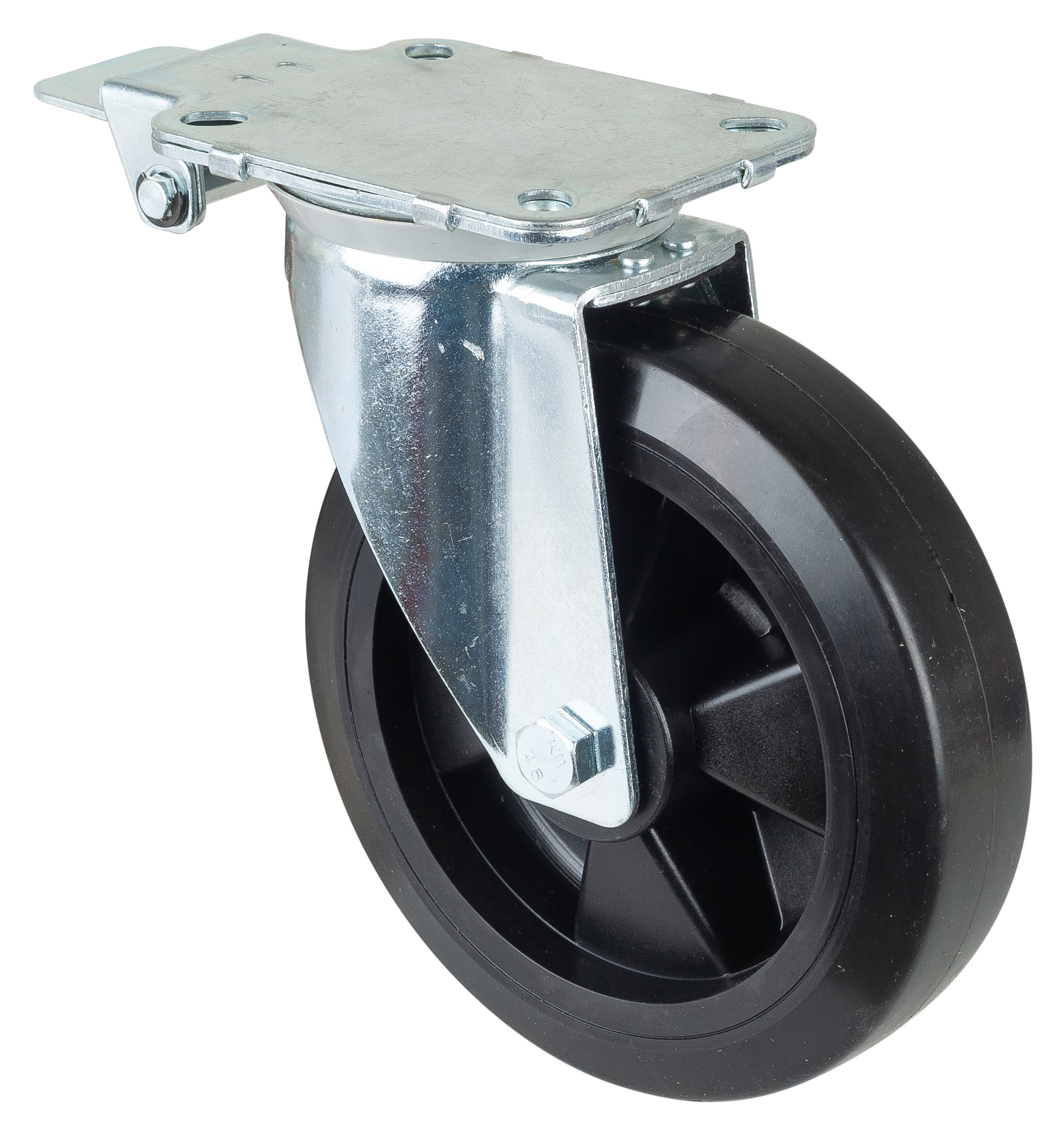 Roulette pivotante avec blocage central