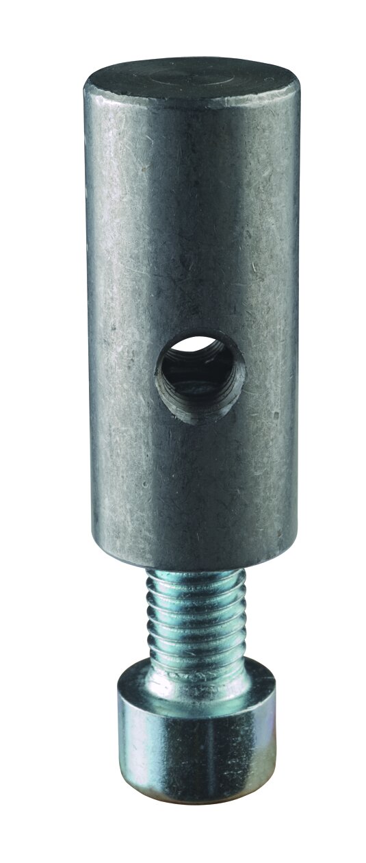 Douilles en acier pour tubes ronds - avec vis et rondelle à ressort